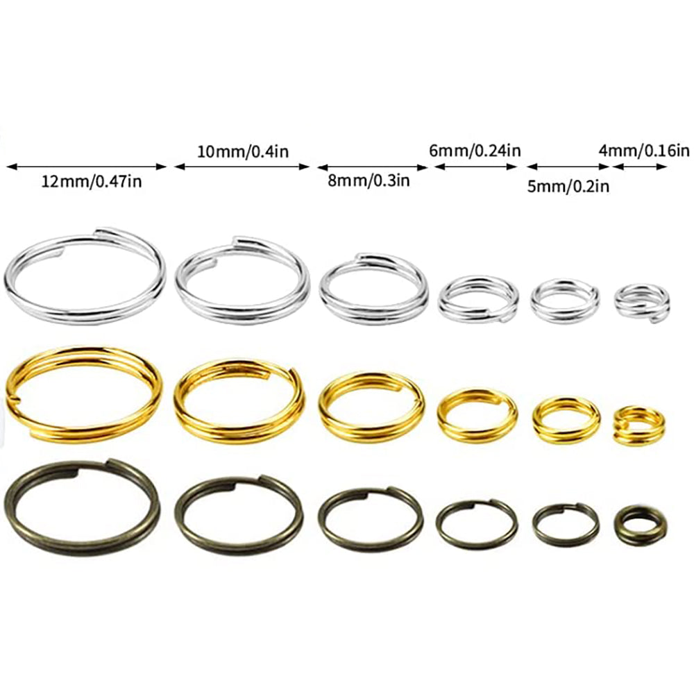 10pcs Double Open Split Jump Rings Connector Loop Findings For Jewelle ...
